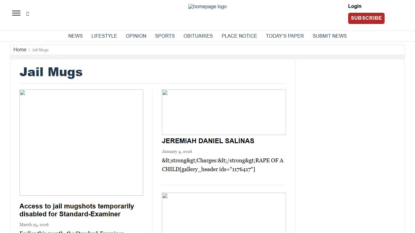 Jail Mugs News, Sports, Jobs - Standard-Examiner